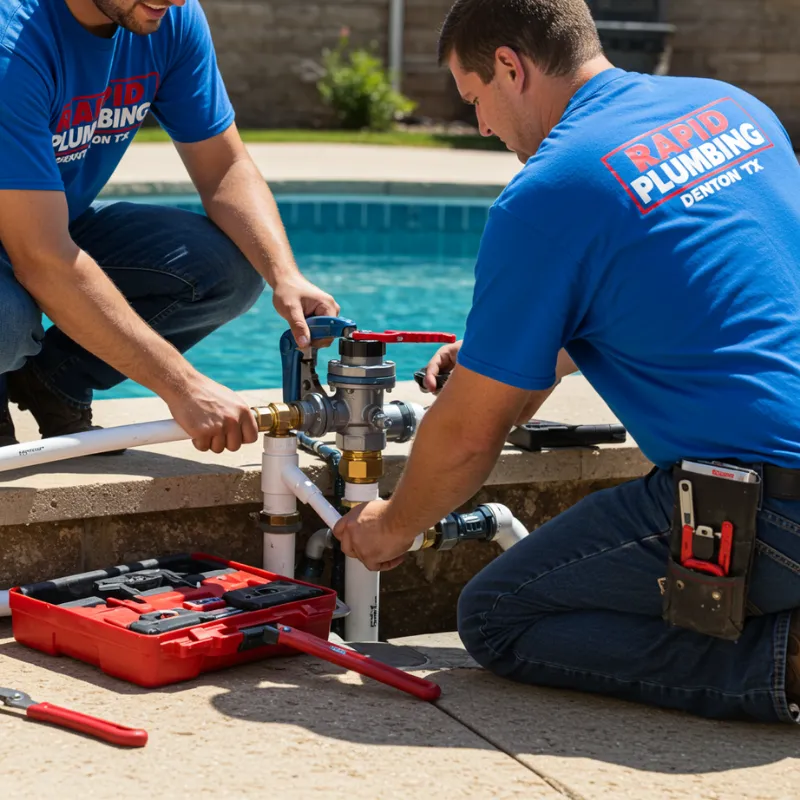 Pool Plumbing Repair Installation Near me Denton TX