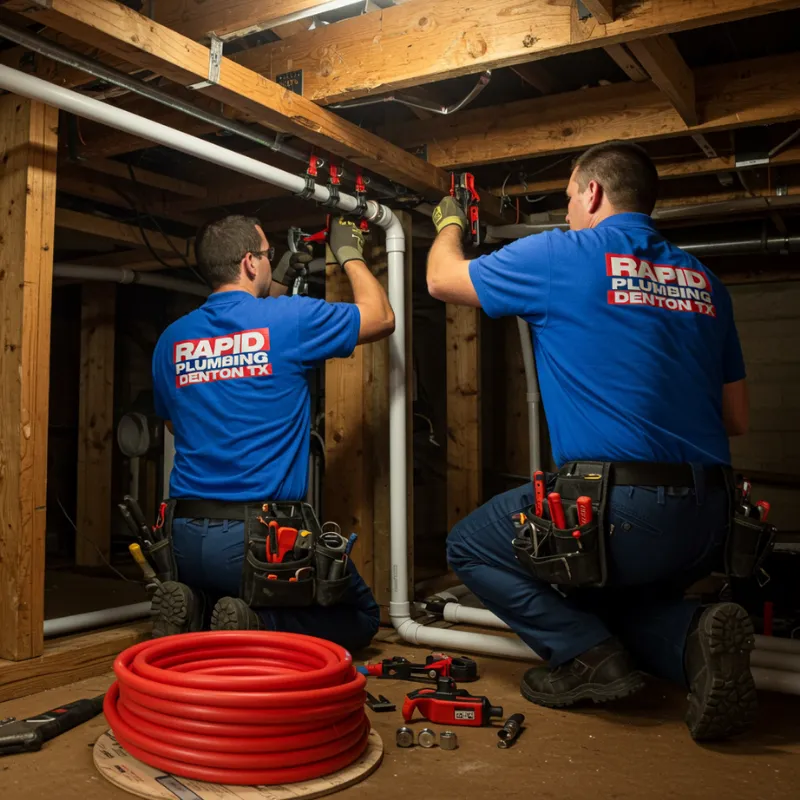 Repiping Pipelining Repair Service Installation Near me Denton TX