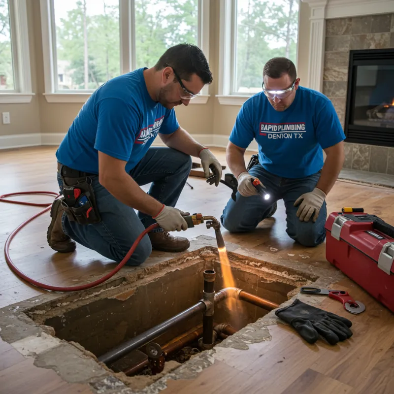 Slab Leak Repair Installation Denton TX